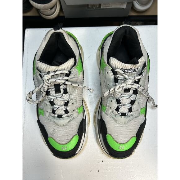 Balenciaga Triple S Green Black Sneakers Size 42 EU/ 9 US Mens main image 4